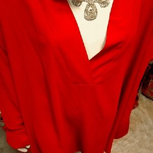 Red 2x and 4x Terry sky blouse 👚